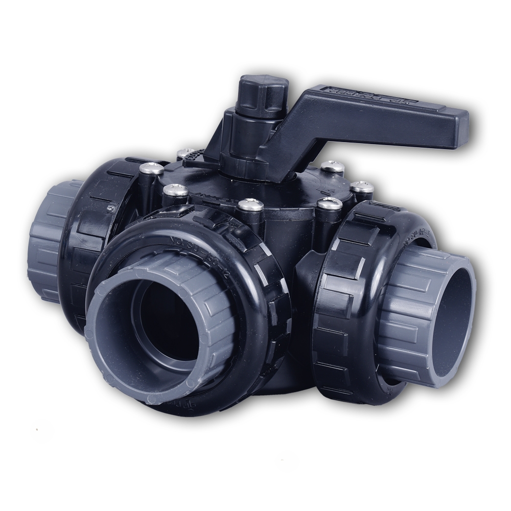 3-Wege Kugelhahn 50 mm