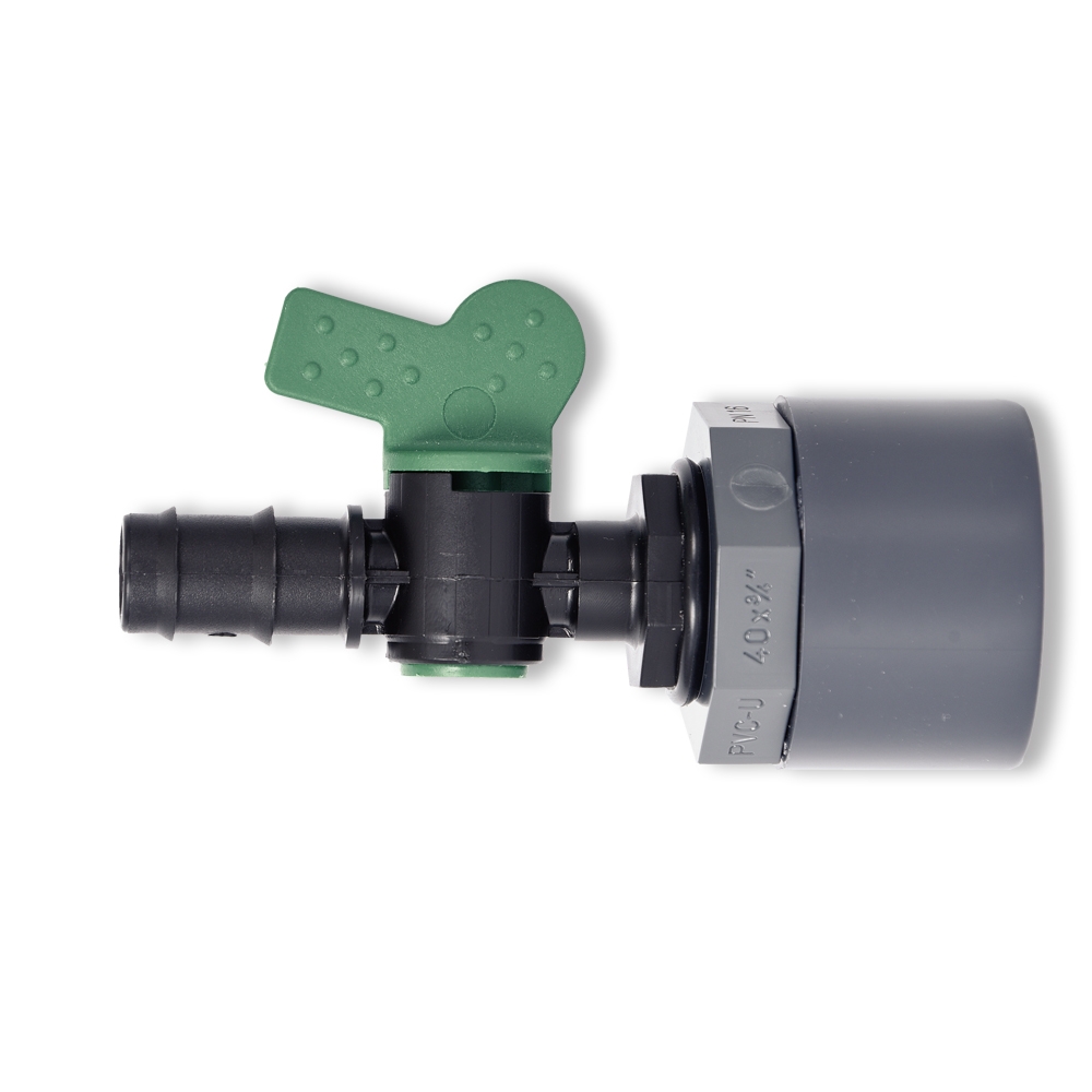 Luftpumpenanschluss mit Hahn, 16mm für Verrohrung 50 mm