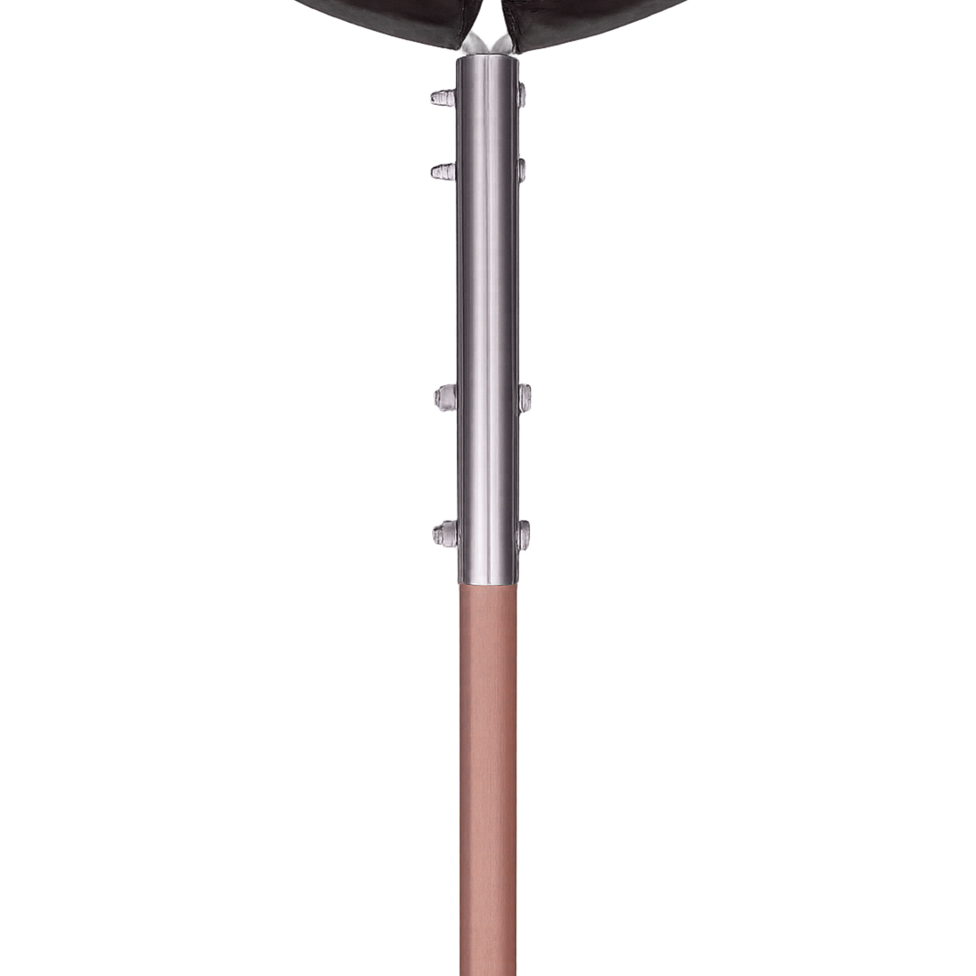 Aquari Holzstiel 2 Meter inkl. Befestigungsmaterial (Metallmuffe) für den Kescherkopf 38mm