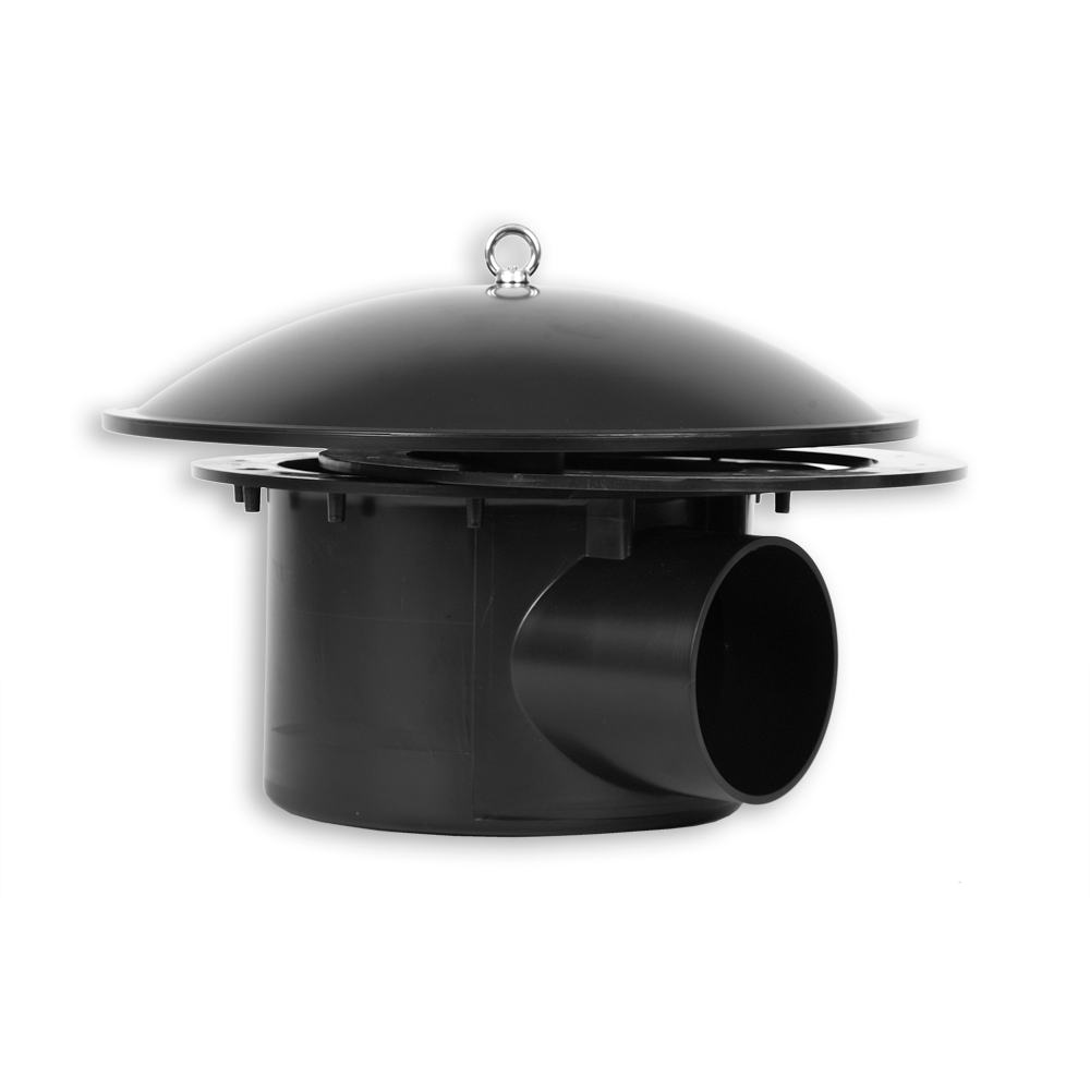 Bodenablauf aus ABS mit abnehmbaren Domdeckel