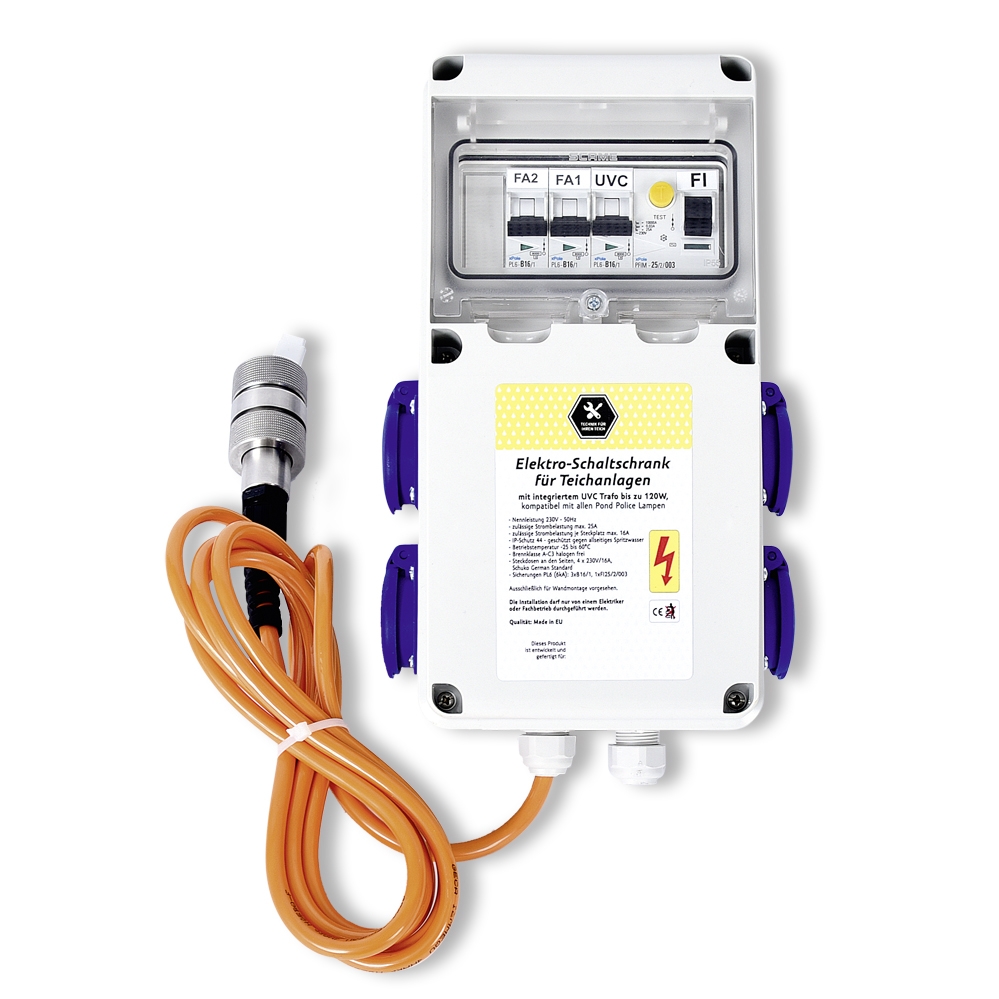 Schaltschrank für Teiche inkl. Pond Police Industrie UVC Anschluss 