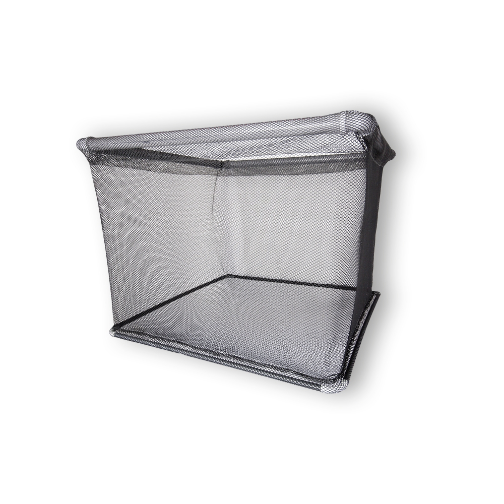 Fischgehege schwarz mit Rahmen, 115 x 115 x 105 cm (L x B x H), 7 mm 